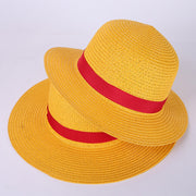 Anime Luffy Anime Cosplay Straw Boater Beach Hat C Ap Halloween Sun Hat