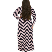 Striped dress long sleeve Fine women's clothing