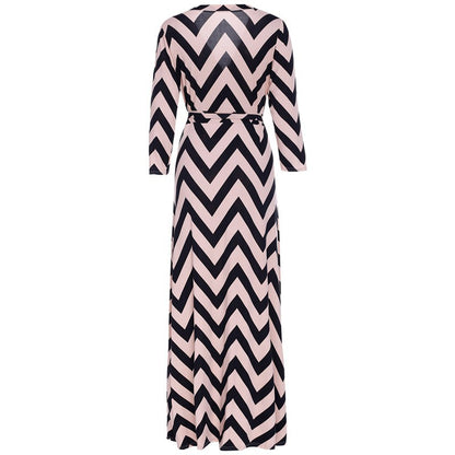 Striped dress long sleeve Fine women&