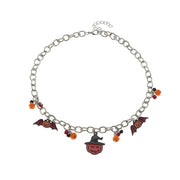 Lips Pumpkin Halloween Necklace