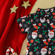 Christmas Children's Clothing Boys' Short-sleeved Printed Shirt