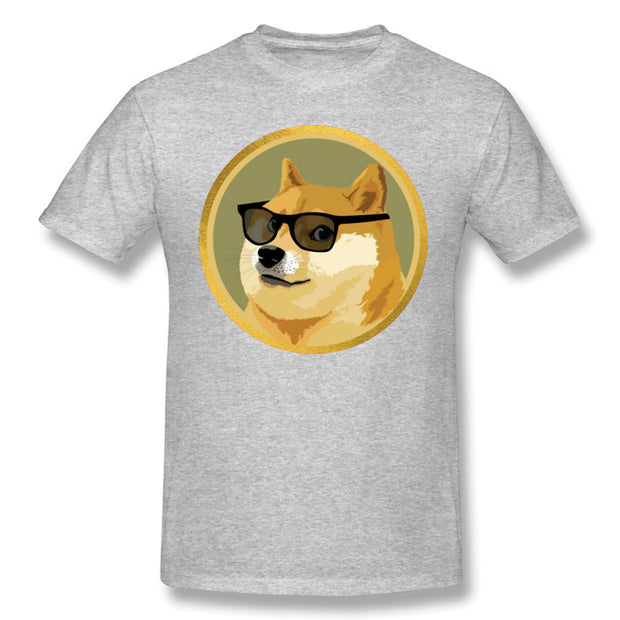 Men Clothing Dogecoin T Shirt Doge Coin Apparel Fashion Shor