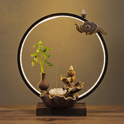 Factory Direct Sales Creative Ceramic Lamp Ring Bergamot Lotus Heart Guanyin Back Flow Incense Porch Furniture Decoration Cross-Border New Products