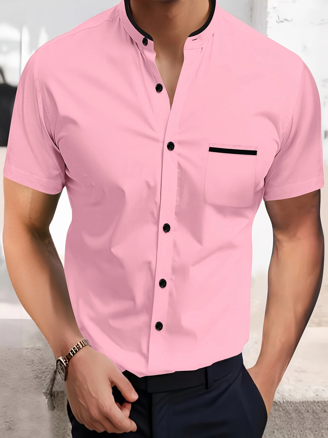 Solid Color Shirt Korean Summer New Button Short Sleeve